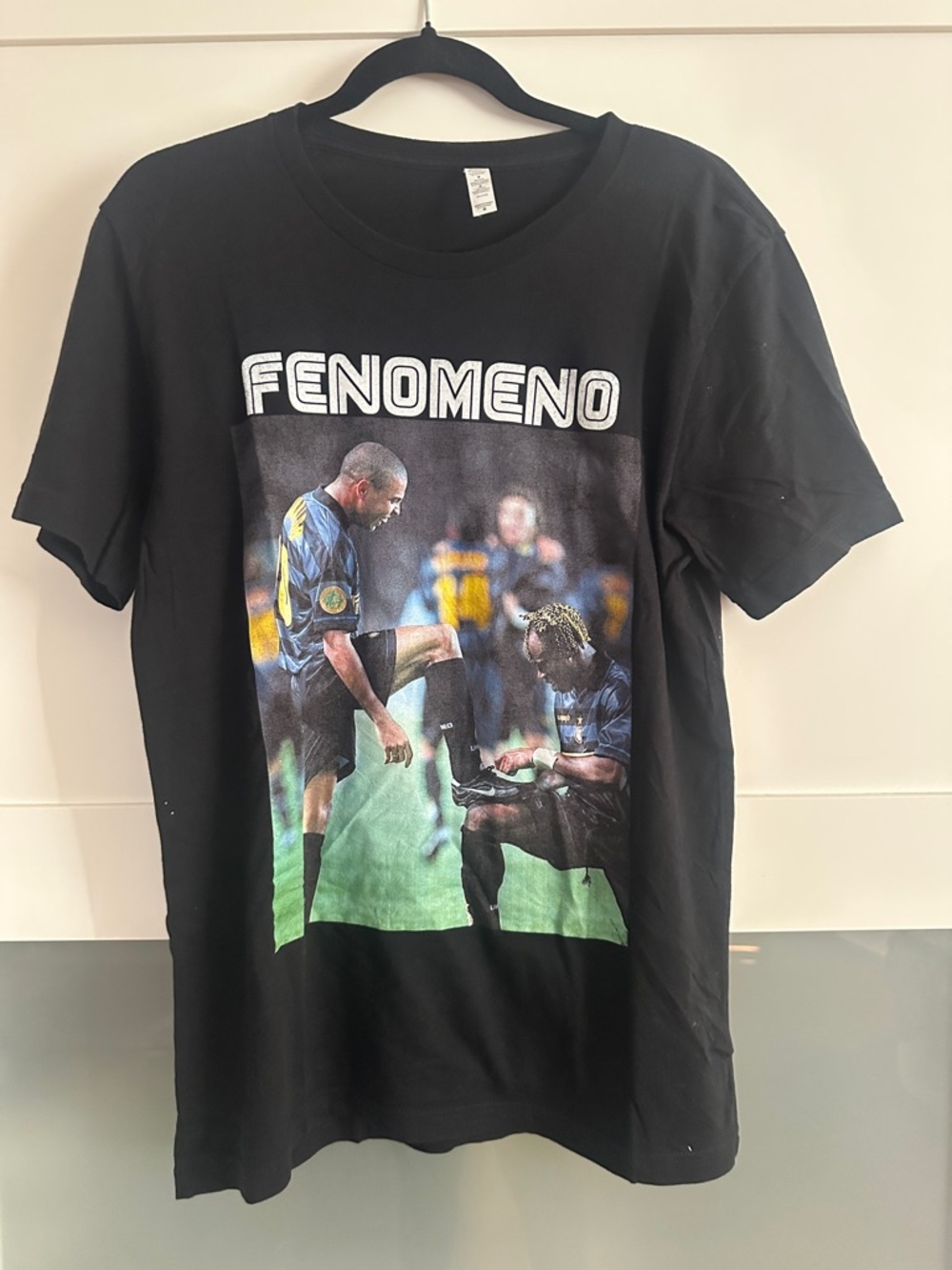 Vintage Fenomeno Black Graphic Soccer Tee